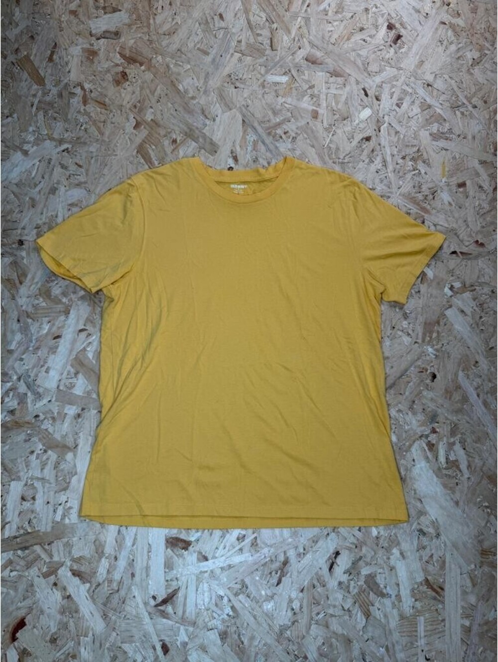 Old Navy Soft Wash T-Shirt Mens Large Yellow Short Sleeve Crew Neck Cotton Blend